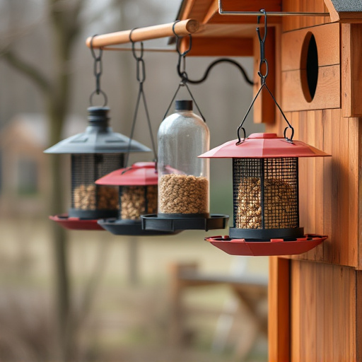 Hanging feeders attached to feeding station