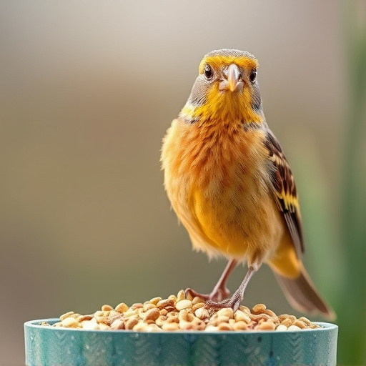Healthy bird seed without wheat content