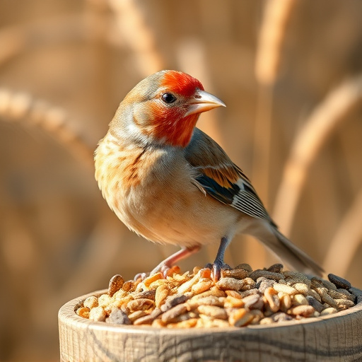Healthy bird seed without wheat content