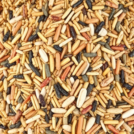 Heap of assorted bird seed mix