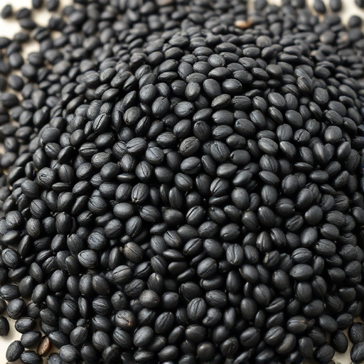 Heap of black oil sunflower seeds