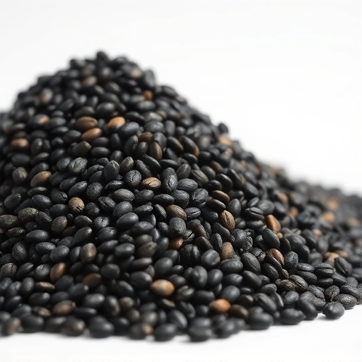 Heap of black oil sunflower seeds