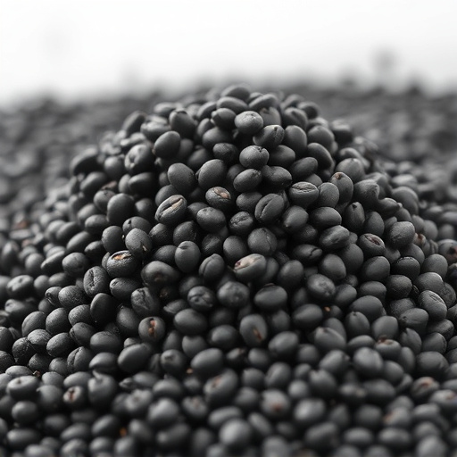 Heap of black oil sunflower seeds