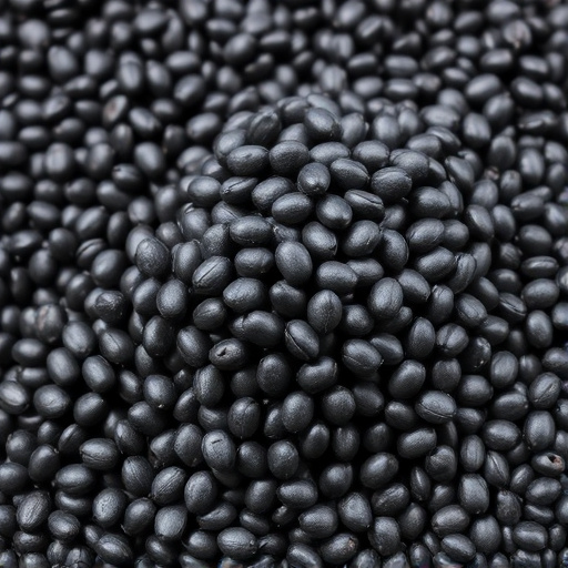 Heap of black oil sunflower seeds