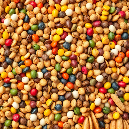 Heap of colourful wild bird seeds