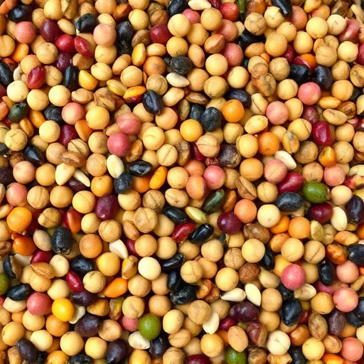 Heap of colourful wild bird seeds