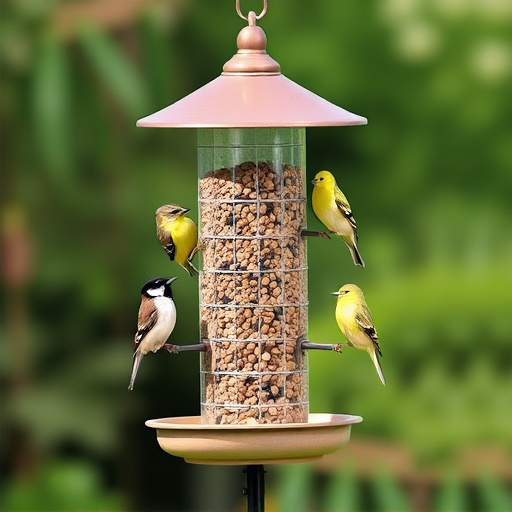 Heavy-duty freestanding feeder for wild birds