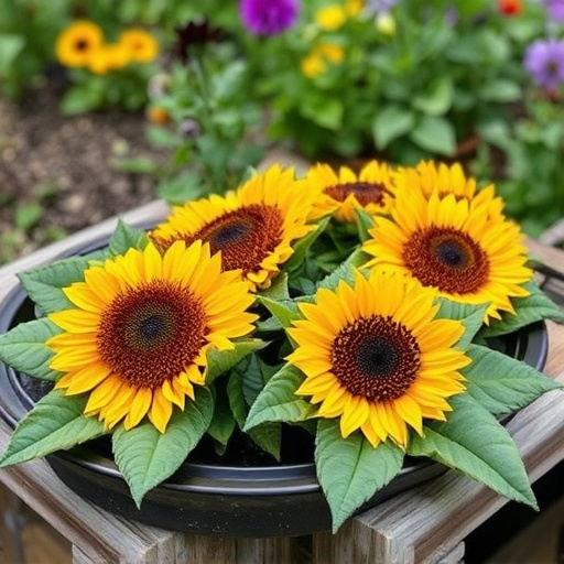Hulled sunflower hearts on garden tray