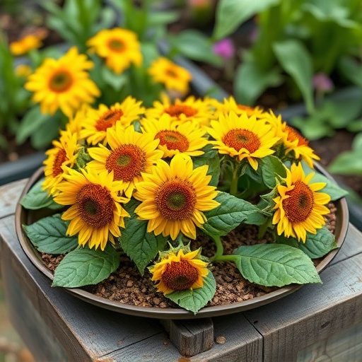 Hulled sunflower hearts on garden tray