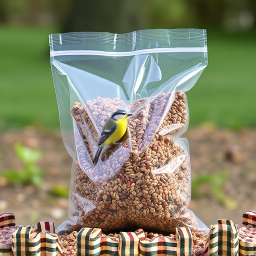Large clear bag of wild bird seed
