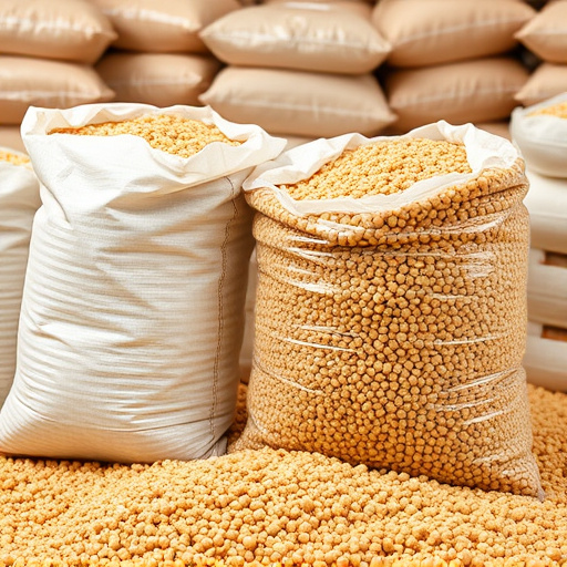 Large sacks of bird suet pellets