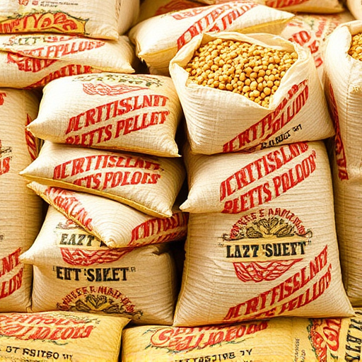 Large sacks of bird suet pellets