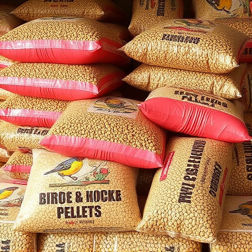 Large sacks of bird suet pellets