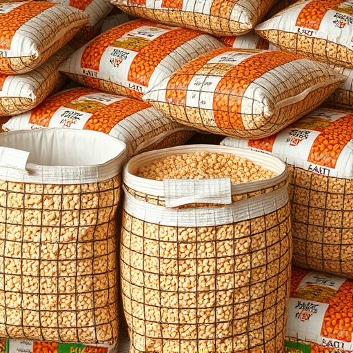 Large sacks of bird suet pellets