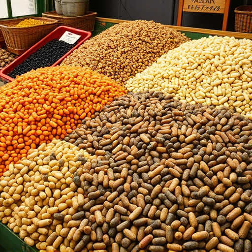 Large variety of seeds on display