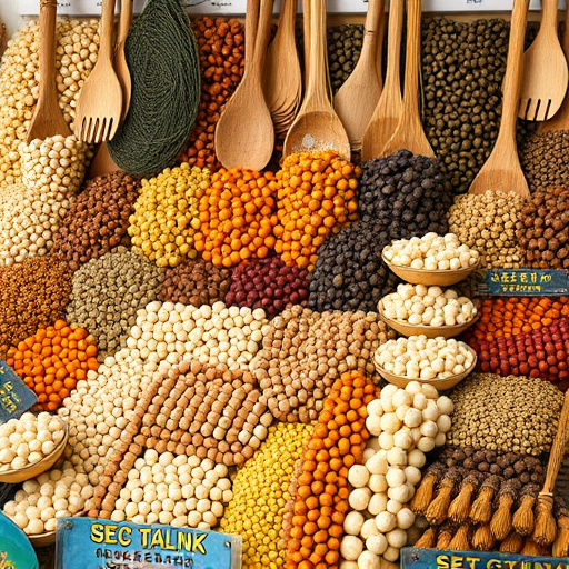 Large variety of seeds on display
