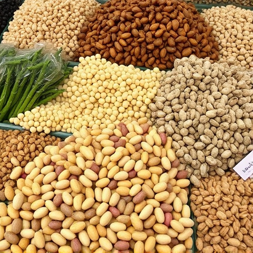 Large variety of seeds on display