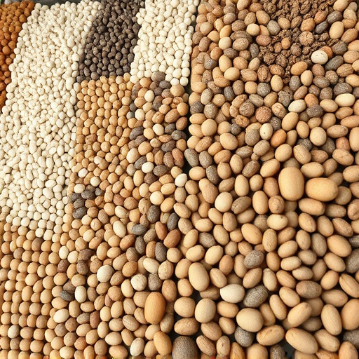 Large variety of seeds on display