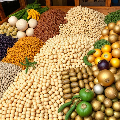 Large variety of seeds on display