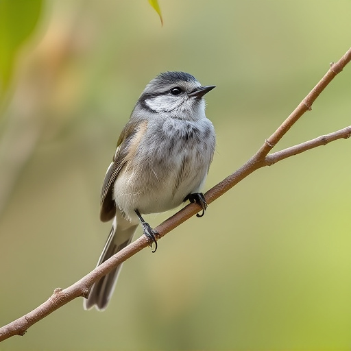 Long-tailed tit on tree branch