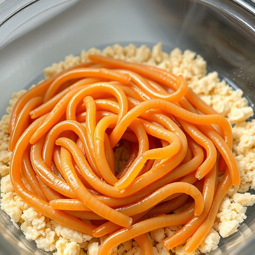 Mealworms offered in shallow dish