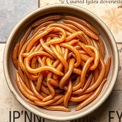 Mealworms offered in shallow dish