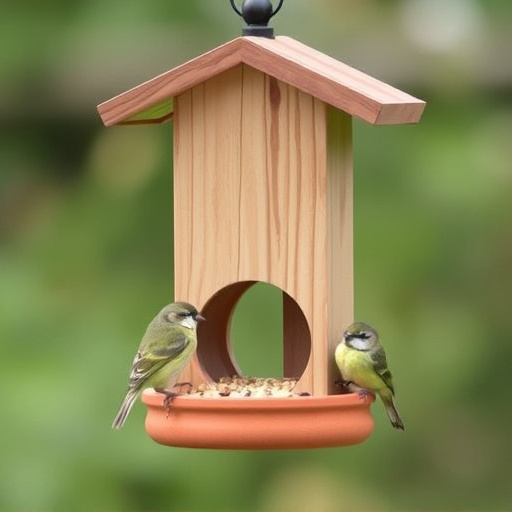 Minimalist feeding station for small birds