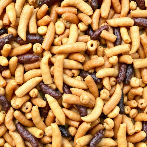 Mixed bird feed with added mealworms