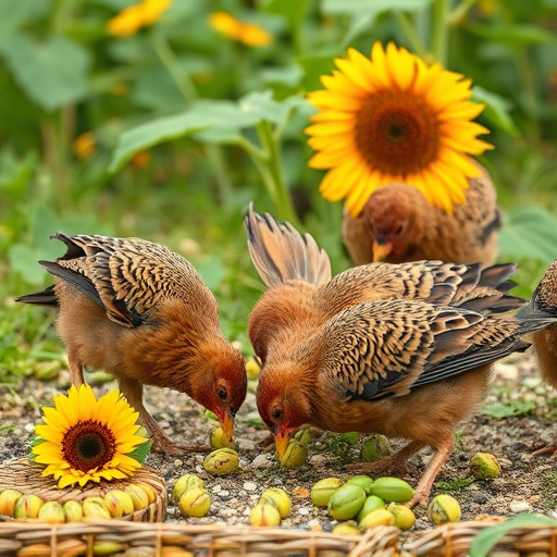 Mixed flock eating sunflower hearts