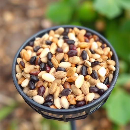Mixed seeds without husks in feeder