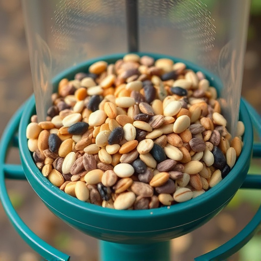 Mixed seeds without husks in feeder