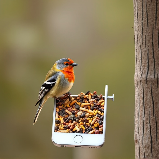 Mobile phone browsing bird seed deals