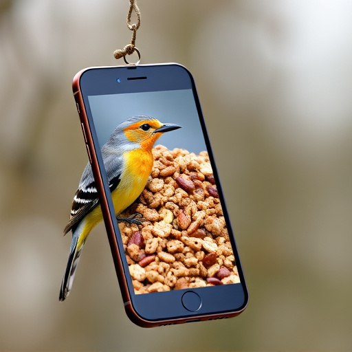 Mobile phone browsing bird seed deals