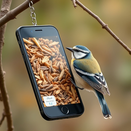 Mobile phone browsing bird seed deals