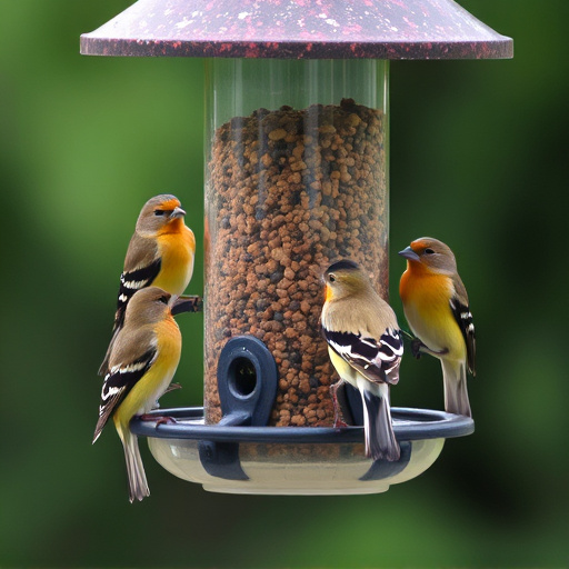 Multiple birds perched on suet feeder