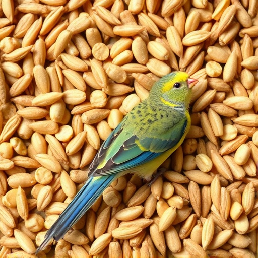 Natural bird food excluding wheat grains