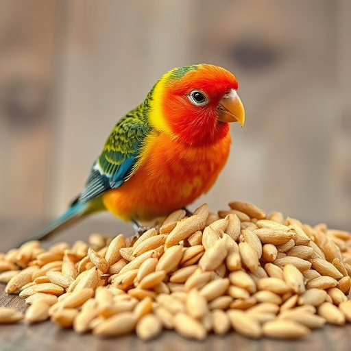 Natural bird food excluding wheat grains