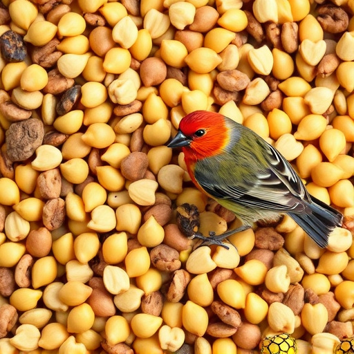 Natural bird food mix with sunflower hearts