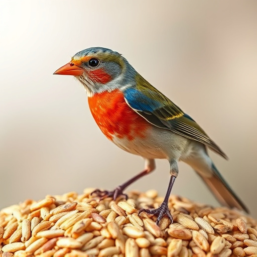 Natural bird seed without wheat grains
