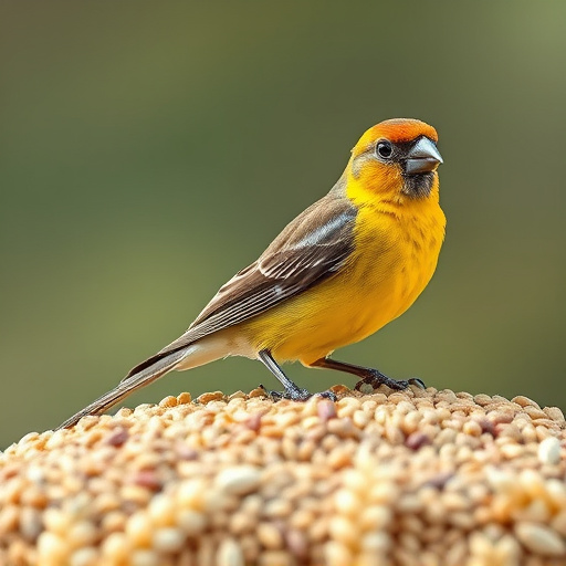 Natural bird seed without wheat grains