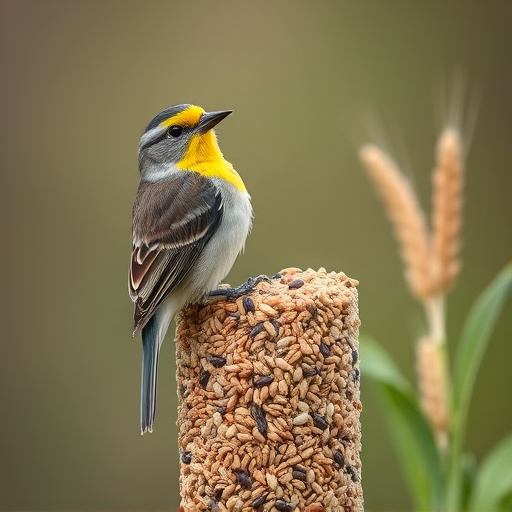 Natural bird seed without wheat grains