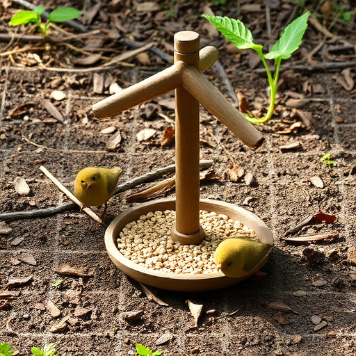 Natural ground feeding station for birds