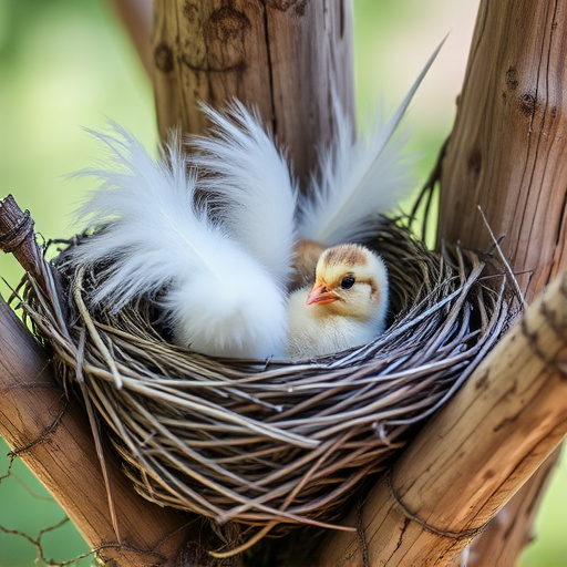 Nest with feathers but no chicks