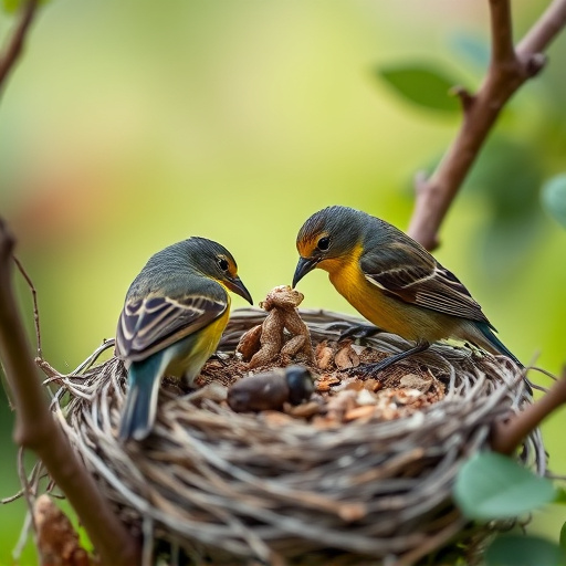 Nesting birds fed soft insects