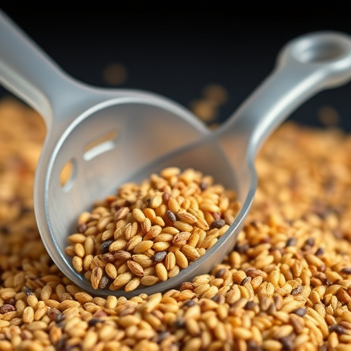 Niger seed in a plastic scoop