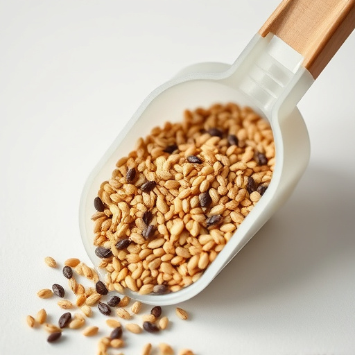 Niger seed in a plastic scoop