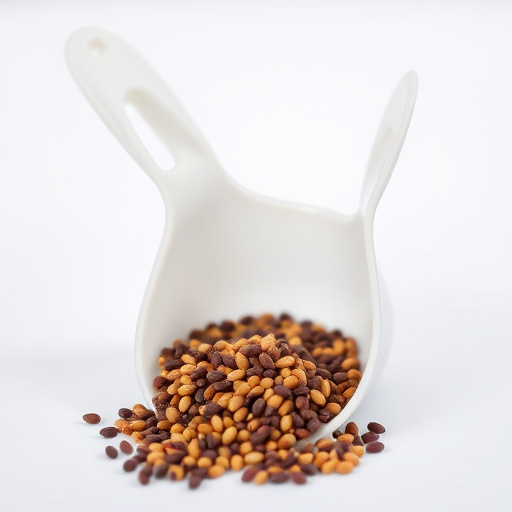 Niger seed in a plastic scoop