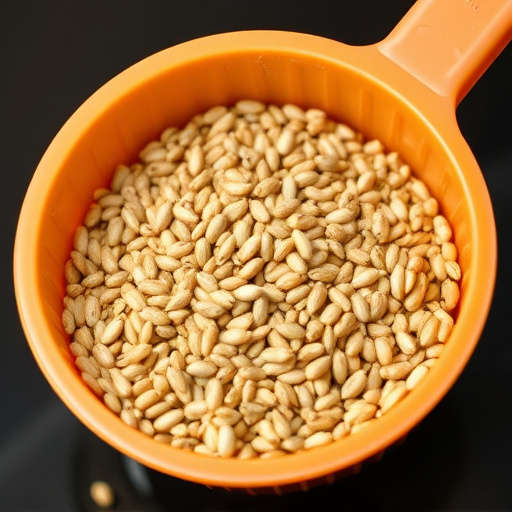 Niger seed in a plastic scoop