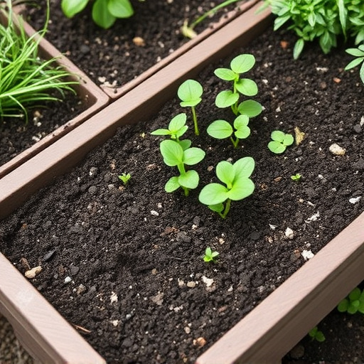 No-grow seed mix on garden tray