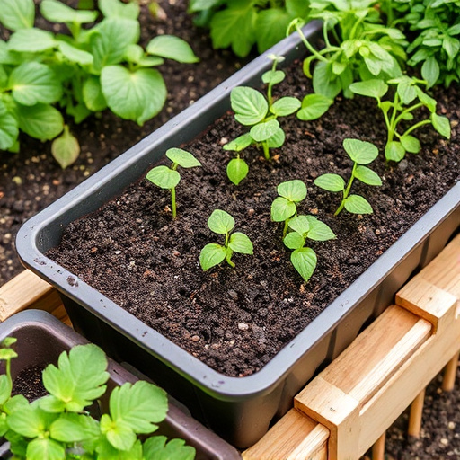 No-grow seed mix on garden tray